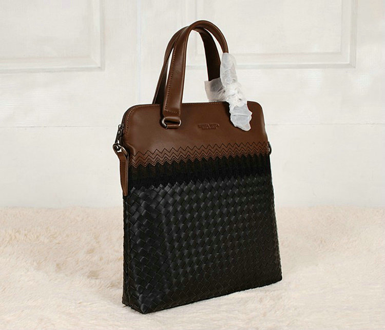 Bottega Veneta intrecciato VN tote 1153068-1 black&khaki